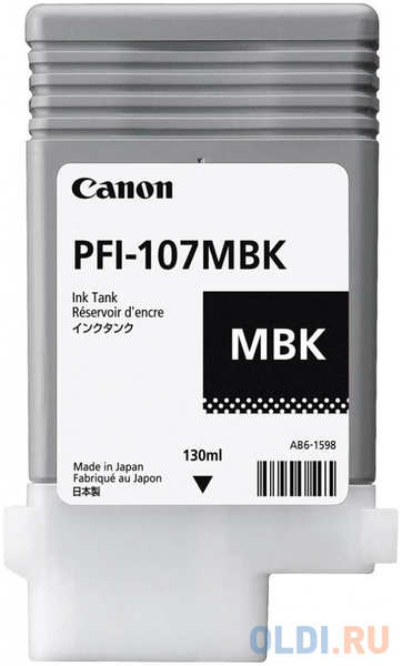 Картридж Cactus CS-PFI107MBK для Canon IP iPF670/iPF680/iPF685/iPF770/iPF780/iPF785 матовый