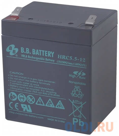 Батарея B.B. Battery HRC 5.5-12 5Ач 12B