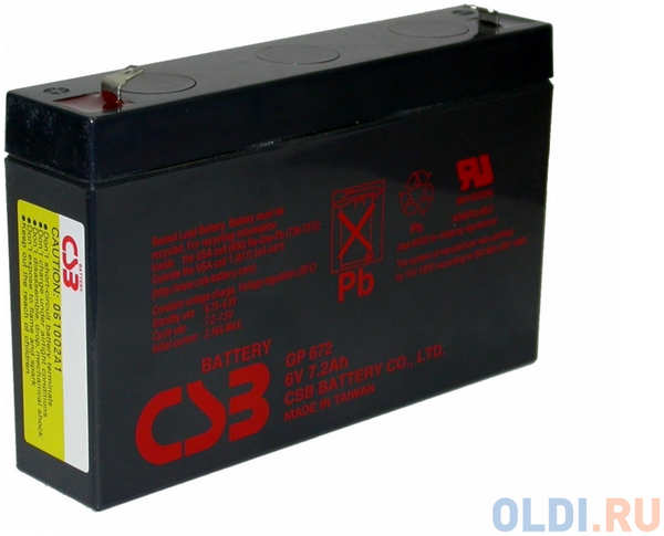 Батарея CSB GP672 6V/7.2AH 4348458638