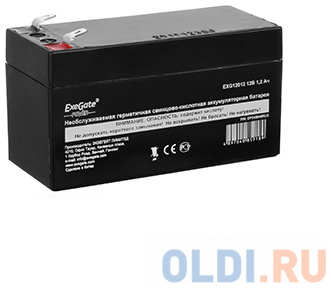 Exegate EP269857RUS Аккумуляторная батарея Exegate Power EXG12013, 12В 1.3Ач, клеммы F1 4348459188