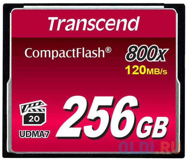 Флеш-накопитель Transcend 256GB CompactFlash 800X 4348459286