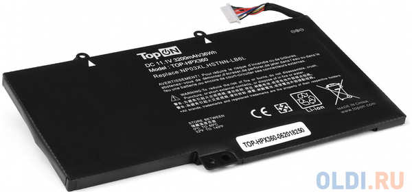 Аккумулятор для ноутбука HP Envy x360 Touchsmart, Pavilion X360 Series 3200мАч 11.1V TopON TOP-HPX360 36Wh 4348474399