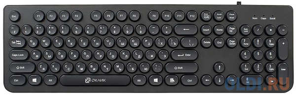 Клавиатура проводная Oklick 400MR USB черный 4348483033