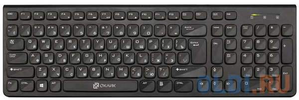 Клавиатура беспроводная Oklick 880S USB черный 4348483039