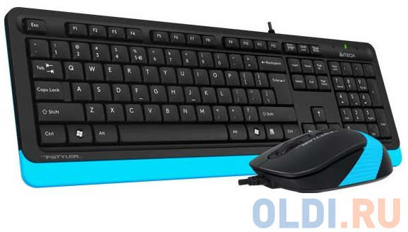 A4Tech A-4Tech Клавиатура + мышь A4 Fstyler F1010 BLUE клав:черный/синий мышь:черный/синий USB[1147546] 4348492076