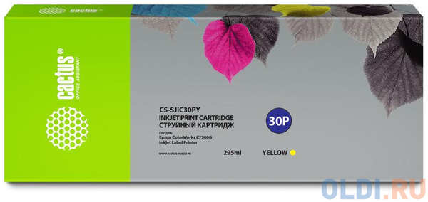 Картридж струйный Cactus CS-SJIC30PY желтый (295мл) для Epson ColorWorks TM-C7500G 4348501283
