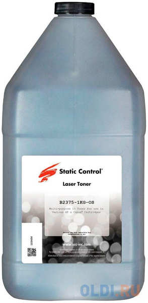 Тонер Static Control B2375-1KG-OS флакон 1000гр. для принтера Brother HL-2375