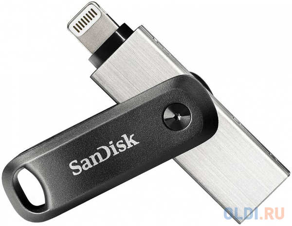 Флешка 256Gb SanDisk iXpand Go USB 3.0 Lightning серебристый черный 4348503088