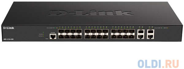D-Link DXS-1210-28S/A1A Коммутатор Настраиваемый L2+ коммутатор с 24 портами 10GBase-X SFP+ и 4 портами 10GBase-T, RTL {5} 4348510168