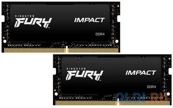 Оперативная память для ноутбука Kingston FURY Impact SO-DIMM 16Gb DDR4 3200 MHz KF432S20IBK2/16 4348512743