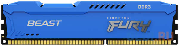 Оперативная память для компьютера Kingston FURY Beast Blue DIMM 4Gb DDR3 1600 MHz KF316C10B/4 4348512774
