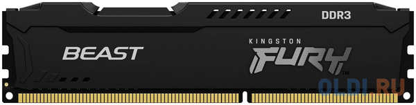 Оперативная память для компьютера Kingston FURY Beast Black DIMM 8Gb DDR3 1600 MHz KF316C10BB/8 4348512775