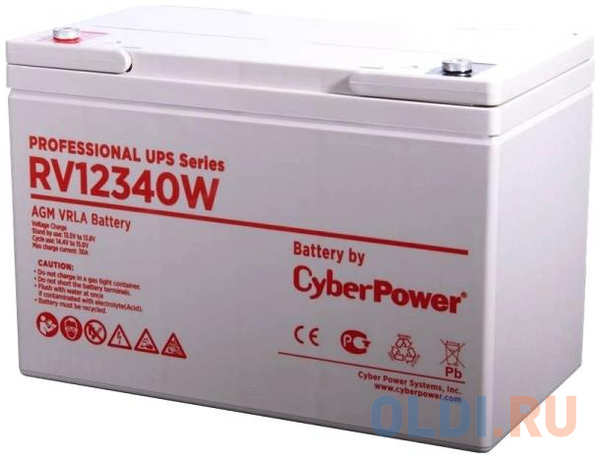Battery CyberPower Professional UPS series RV 12340W, voltage 12V, capacity (discharge 20 h) 96.4Ah, capacity (discharge 10 h) 92.7Ah, max. discharge 4348513952