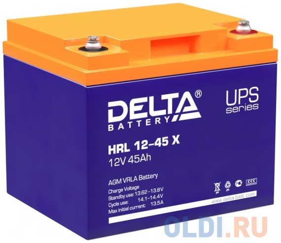 Delta HRL 12-45 X (45А\\ч, 12В) свинцово- кислотный аккумулятор 4348515289
