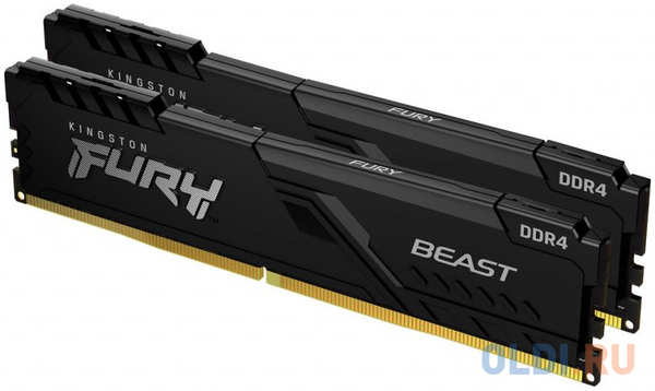 Модуль памяти DDR 4 DIMM 32Gb PC21300, 2666Mhz, Kingston FURY Beast CL16 (Kit of 2) (KF426C16BBK2/32) (retail)