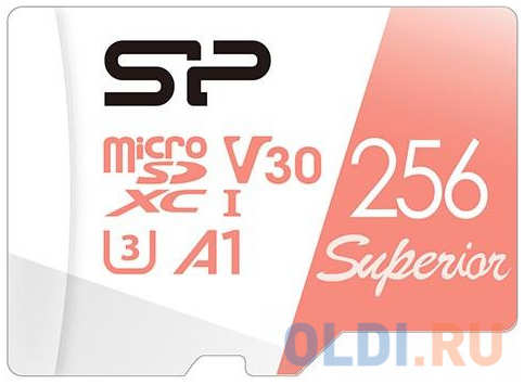 Флеш карта microSD 256GB Silicon Power Superior A1 microSDXC Class 10 UHS-I U3 100/80 Mb/s (SD адаптер) 4348517456