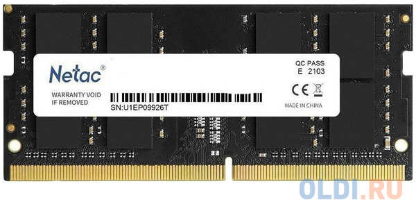 Оперативная память для ноутбука Netac Basic SO-DIMM 16Gb DDR4 2666 MHz NTBSD4N26SP-16