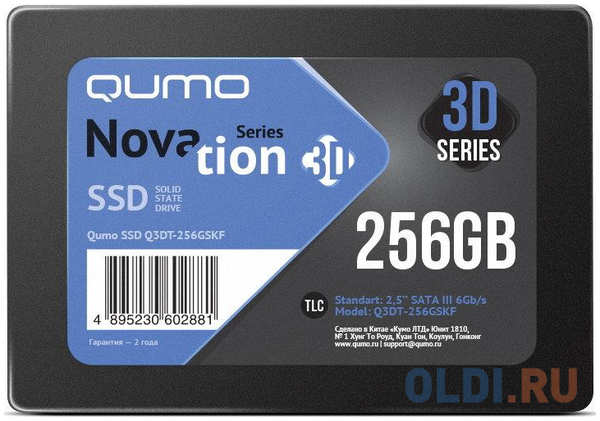 SSD накопитель QUMO Novation 256 Gb SATA-III 4348519696