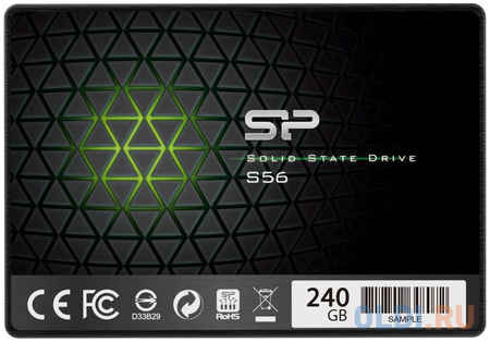 Твердотельный диск 240GB Silicon Power S56, 2.5, SATA III [R/W - 560/530 MB/s] TLC