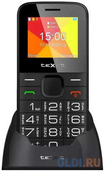 Телефон Texet TM-B201 черный 4348526522