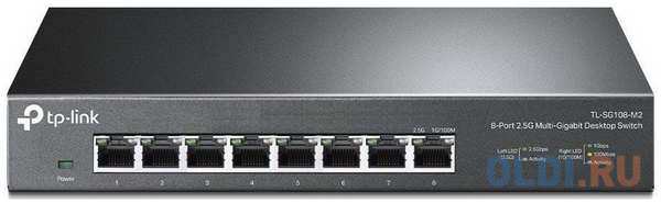TP-Link 8-port Desktop 2.5G Unmanaged switch, 8 100/1G/2.5G RJ-45 ports, Fanless design, 12V/1.5A DC power supply