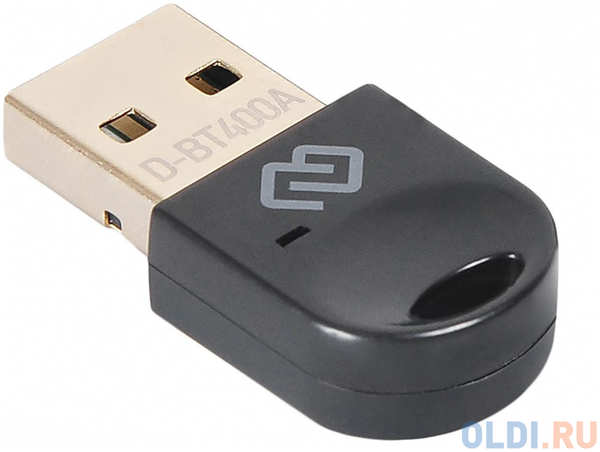 Адаптер USB Digma D-BT400A Bluetooth 4.0+EDR class 1.5 20м черный 4348528601