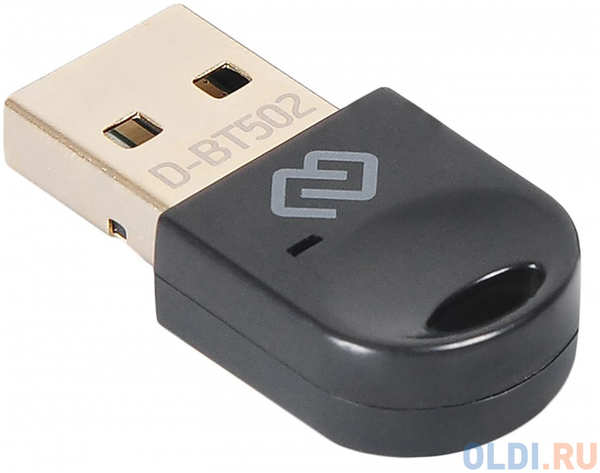 Адаптер USB Digma D-BT502 Bluetooth 5.0+EDR class 1.5 20м черный 4348528603