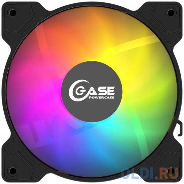 Powercase Вентилятор (M2) ARGB 120x120x25mm (PWM, 100шт./кор, 4pin +ARGB Sync, 800-1500±10% об/мин) Bulk 4348532413