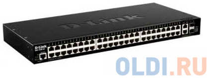 D-Link DGS-1520-52/A1A Управляемый L3 стекируемый коммутатор с 48 портами 10/100/1000Base-T, 2 портами 10GBase-T и 2 портами 10GBase-X SFP+