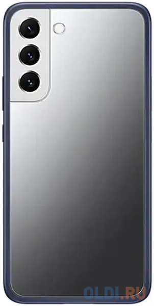Чехол (клип-кейс) Samsung для Samsung Galaxy S22+ Frame Cover прозрачный/синий (EF-MS906CNEGRU) 4348536419
