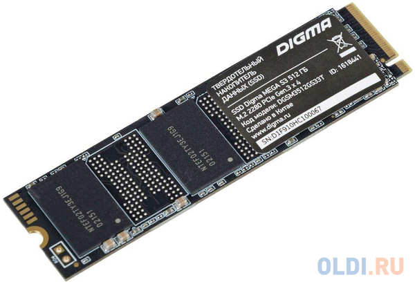 Накопитель SSD Digma PCI-E x4 512Gb DGSM3512GS33T MEGA S3 M.2 2280 4348536929