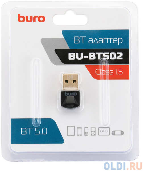 Бюрократ Адаптер USB Buro BU-BT502 Bluetooth 5.0+EDR class 1.5 20м черный 4348538953