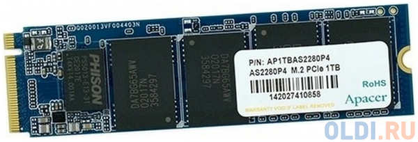 SSD накопитель Apacer AS2280P4 1 Tb PCI-E 4.0 х4 4348543043