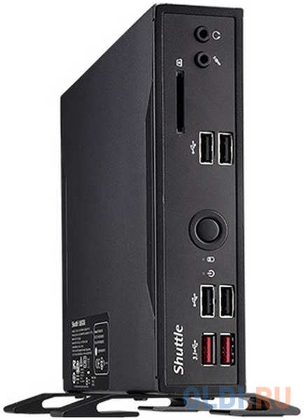 Shuttle DS20U Intel Celeron 5205U Fanless Support 1080P FHD /2xHDMI+DP/2xDDR4L 2400 Mhz SODIMM Max 32GB/ 2хGLan, 802.11 b/g/n WLAN /COM/SD card reader, 65W ad 4348550059