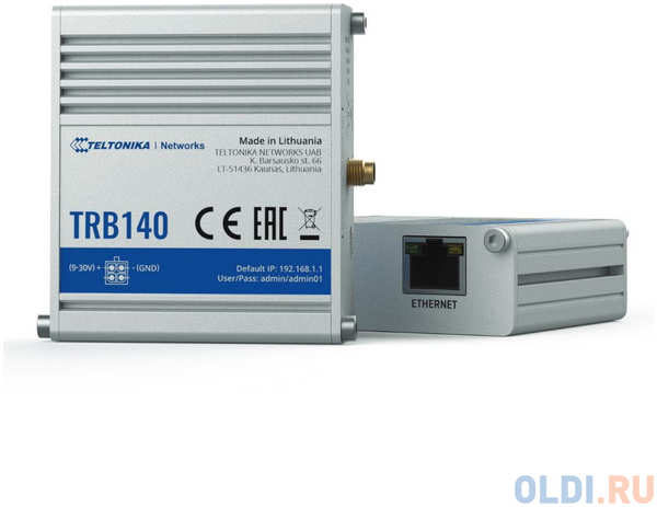 TRB140 (TRB14000300) industrial rugged LTE gateway 4G (LTE) cat4 / 3G / 1x Gigabit RJ-45 4348550296