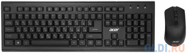 Клавиатура + мышь Acer OKR120 клав:черный мышь:черный USB беспроводная 4348552666