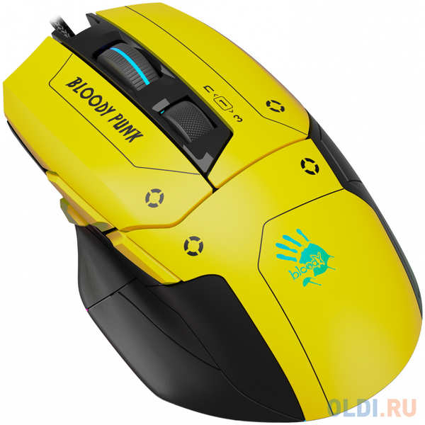 Мышь A4Tech Bloody W70 Max Punk желтый/черный оптическая (10000dpi) USB (11but) 4348554931