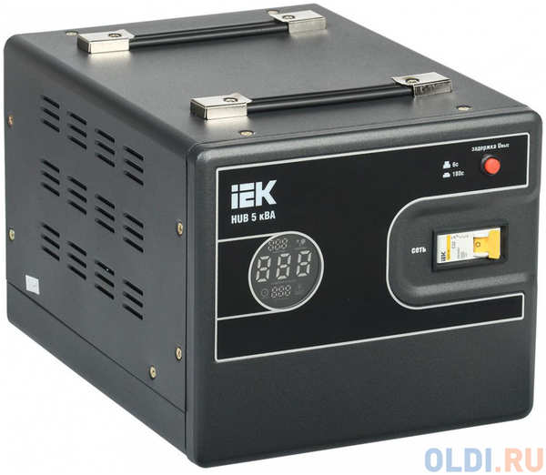 Стабилизатор напряжения IEK Hub 5кВА однофазный черный (IVS21-1-005-13) 4348557315