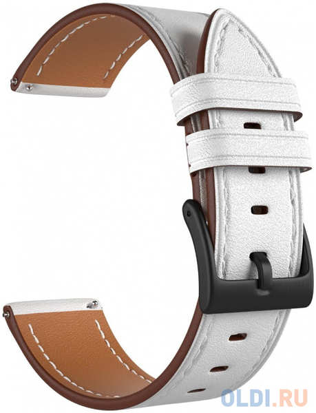 Универсальный кожаный ремешок для часов 22 mm LYAMBDA NEMBUS LWA-S41-22-WH White 4348558073