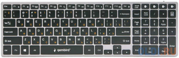 Клавиатура беспроводная Gembird KBW-2 Bluetooth серебристый 4348561862