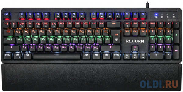 Клавиатура проводная Defender Reborn GK-165DL USB черный 4348563155