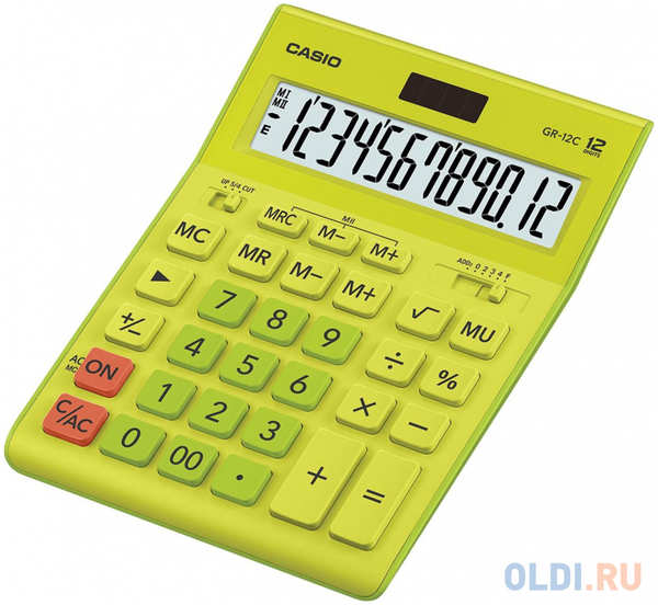Калькулятор настольный CASIO GR-12С-GN 12-разрядный салатовый 250443 4348563948