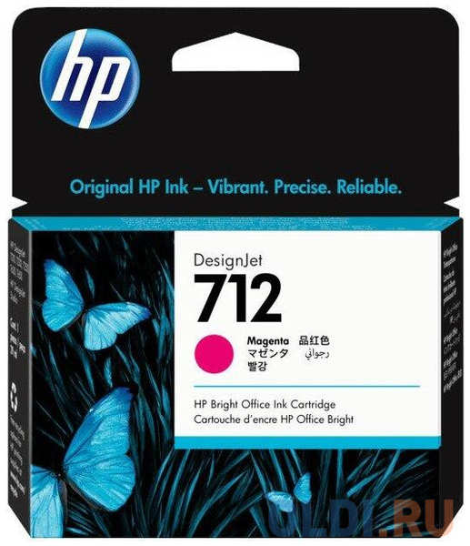 Картридж HP 712 Magenta DesignJet Ink Cartridge 29мл для HP DJ Т230/630 3ED68A 4348567399