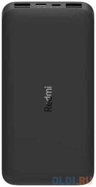 Мобильный аккумулятор Xiaomi Redmi Power Bank PB100LZM Li-Pol 10000mAh 2.4A+2.4A черный 2xUSB 4348567921