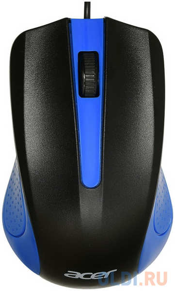 Мышь Acer OMW011 черный/синий оптическая (1200dpi) USB (3but) 4348567989