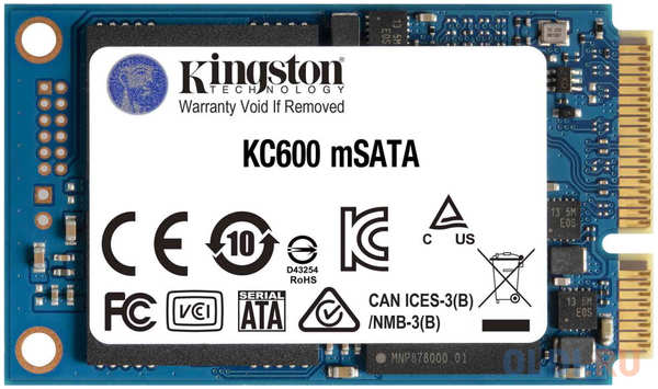 Kingston 1024G SSD KC600 SATA3 mSATA SKC600MS/1024G (316032)