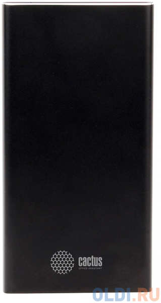 Мобильный аккумулятор Cactus CS-PBFSIT-20000 Li-Pol 20000mAh 2.1A+2.1A черный 2xUSB материал алюминий 4348576192