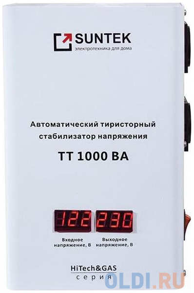 Стабилизатор напряжения Suntek TT-1000 2 розетки 4348579750
