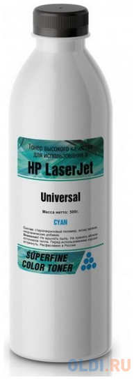 Тонер HP Color LJ Universal бутылка 500 гр Cyan SuperFine 4348580859