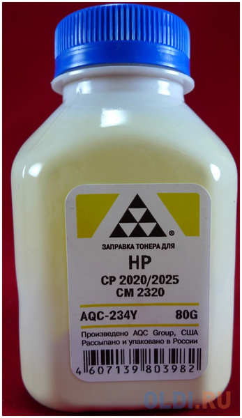 Тонер для картриджей CC532A/CE412A Yellow (фл. 80г) AQC-США фас.Россия 4348586262